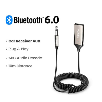 Upgrade Your Drive Instantly â€?Bluetooth 6.0 AUX Wireless Audio Receiver with Hands-Free Calling