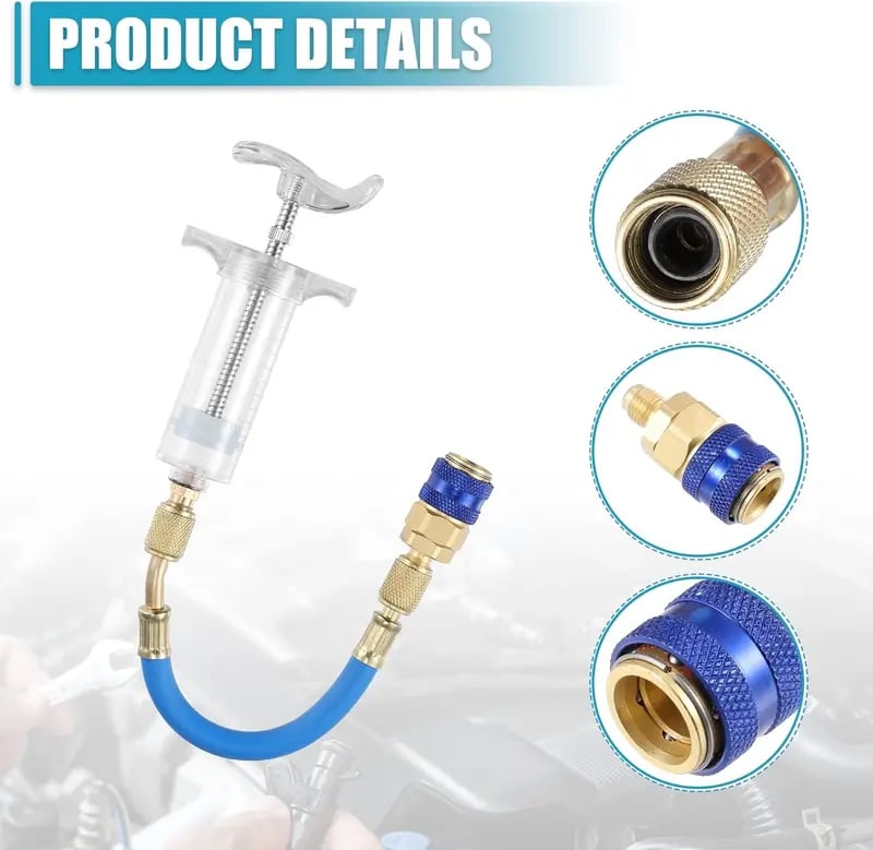 30ml AC Oil & Dye Injector Kit â€?Quick Connect for Automotive & HVAC Systems