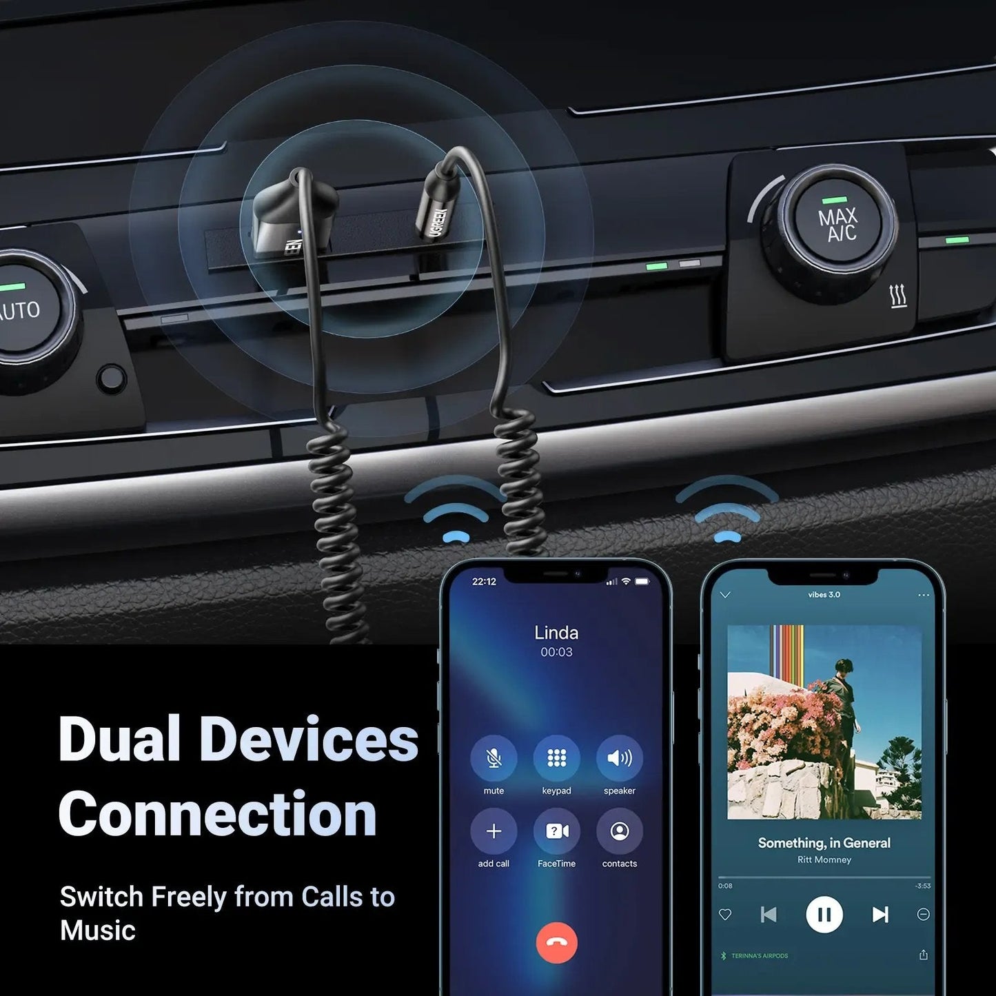 Upgrade Your Drive Instantly â€?Bluetooth 6.0 AUX Wireless Audio Receiver with Hands-Free Calling