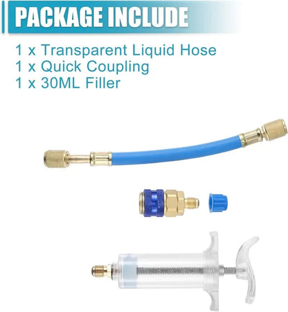 30ml AC Oil & Dye Injector Kit â€?Quick Connect for Automotive & HVAC Systems